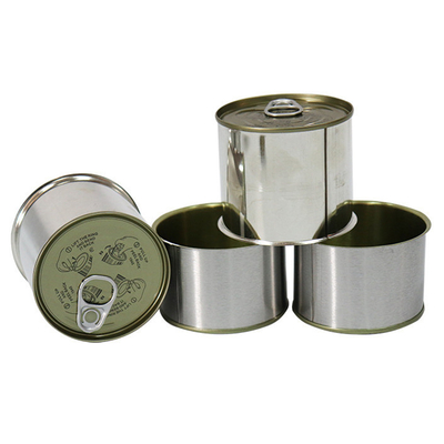Latas de metal personalizadas vazias redondas para alimentos latas com tampas para alimentos e bebidas